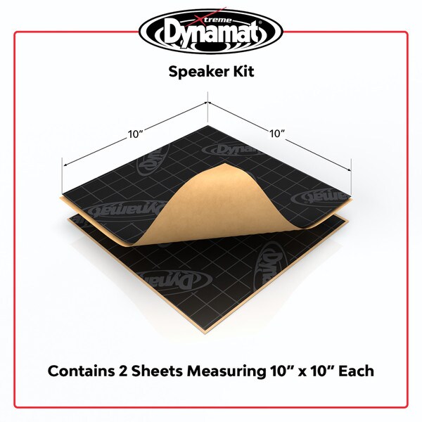Main product image for Dynamat Xtreme 10415 10"x10" Sound Deadener Speaker Kit 260-582